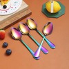 Rainbow Teaspoons 6.5" Set of 4, Berglander Stainless Steel Titanium