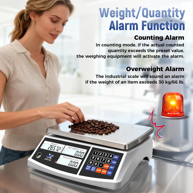 Industrial Counting Scale 66lb/30kg x 0.5g Digital Inventory Scale for