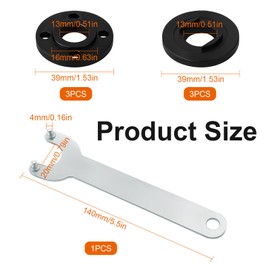 7 Pcs Angle Grinder Wrench Nuts Flange, 140mm Grinders Spanner Key, M14 Flange Metal Angles Grinder Nuts for 14mm Spindle Thread Angle Grinders