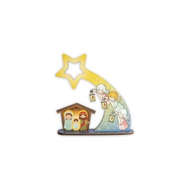 Bratelli Bonella Poplar Wood Nativity Scene for Children Easy and Intiuitive Assembly Made in Italy