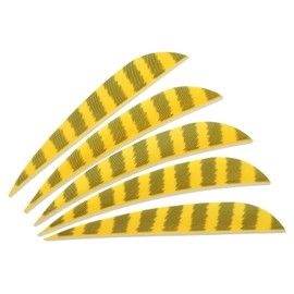 PATIKIL Arrow Feathers Pack of 20 4 Inch Arrow Feathers Turkey Feathers Right Wing Feathering Arrow Feathering for DIY Target Shooting, Yellow