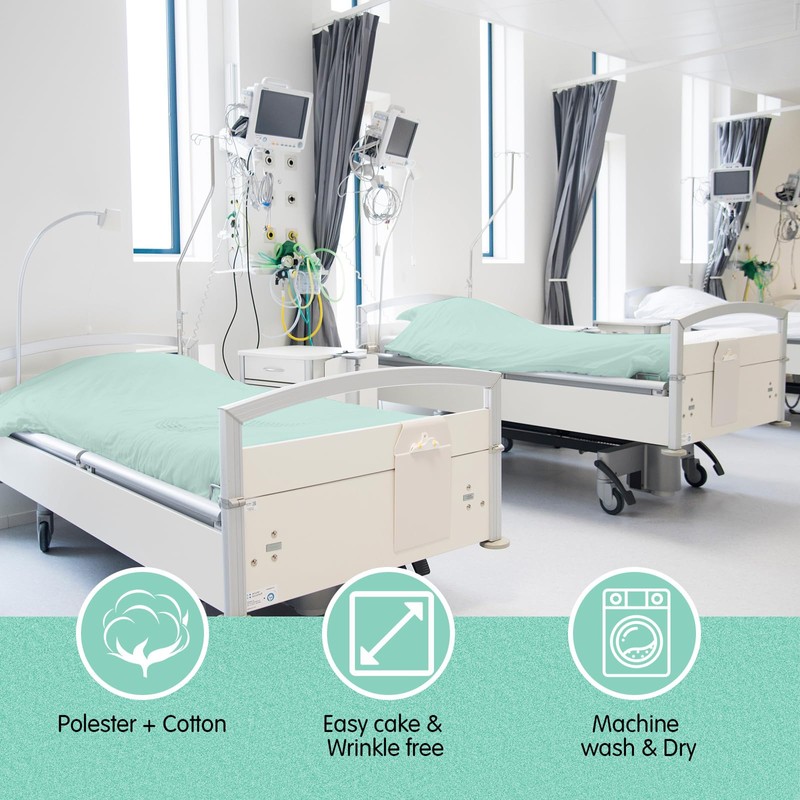 Moukeren Moukeren 3 Pcs Hospital Bed Sheets for Home Use
