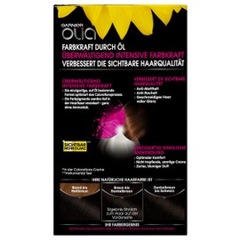 Garnier Olia 3.0 Dark Brown Permanent Hair Colour without Ammonia with, Nourishing Natural Oils, Full Grey Hair Coverage, Permanent Colouration - 3 x 1 Piece