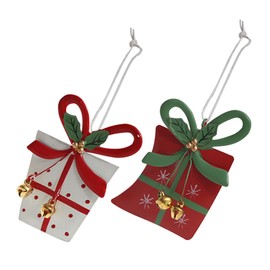 KONTONTY Unique Xmas Tree Pendants Iron Decorative Hanging Ornaments for Christmas Tree Decor Photo Props