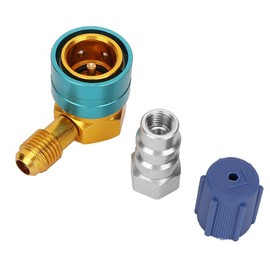 Suuonee Air Conditioner Quick Adapter, Car R1234YF to R134A Low Side Quick Coupler Adapter Car Air-conditioning Fitting