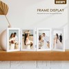 DUENPY 4 Folding 4x6 Picture Frame Horizontal Engineered Wood Accordion