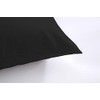 Lanest Housing Pillow Cases Queen, 2 Pack Black Microfiber Pillow