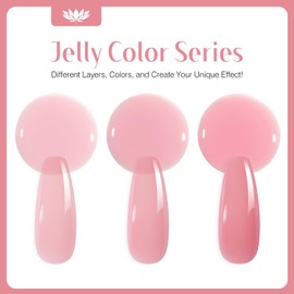 SOCORIA Gel Nail Polish Translucent Bean Red Sheer Jelly Light Natural Colors Gel Polish Long Lasting Soak Off U V Gel for Nail Art DIY Manicure and Pedicure at Home (0.5 Fl Oz)