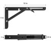 Folding Shelf Brackets 10 Inch, Heavy Duty Metal Triangle Table