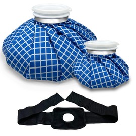 Ice Bags for Injuries, Classic No-Leak Elastic Breathable Ice Pack, Cold and Heat Treatment Ice Bag, Can Relieve Headaches, Migraines, Sports Injuries Swelling Pain, 2 Sizes (6''/11'') (3 Sets)