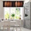 Emvency 2 Pack Valances Window Treatments, Orange Copper Vintage Stripe