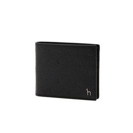Hazzys (신세계센텀점)HAZZYS ACC블랙 가죽 음각 레터링 패턴 반지갑  HJWA4E580BK (Shinsegae Centum City) HAZZYS ACC Black Leather Embossed Lettering Pattern Wallet HJWA4E580BK