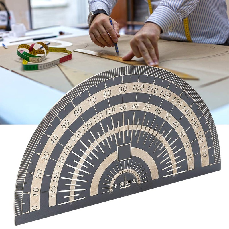 Precision Marking Protractor Protractor Angle Measuring Tool Electroplated Black Stainless