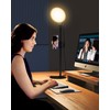 Desk Ring Light with Stand, Adjustable Desktop Light with Phone