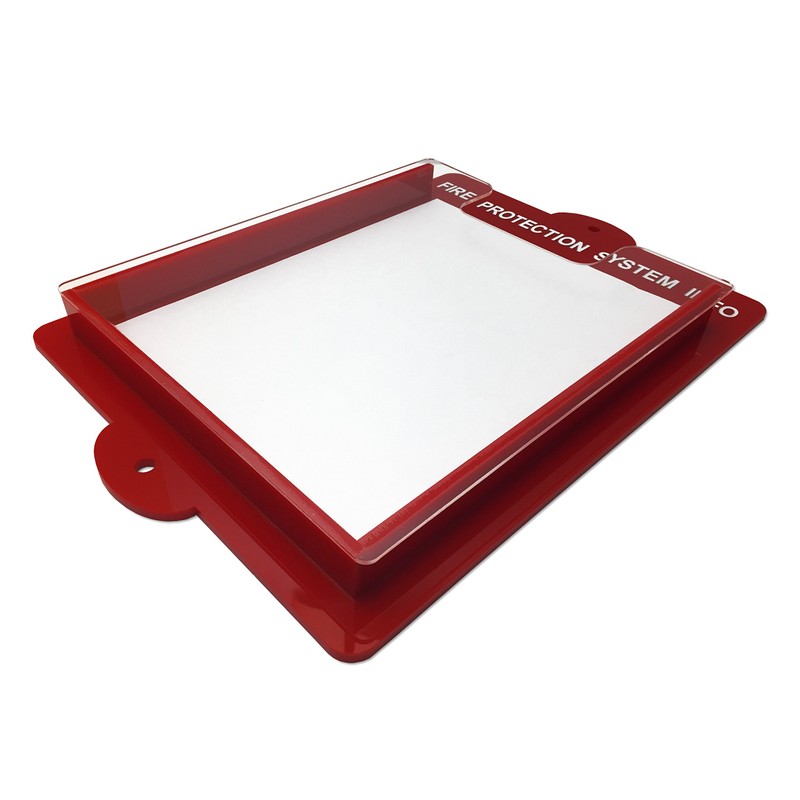 "HVAC System Info" Documents Box - 14" x 11" Red