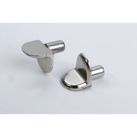40 Shelf Supports with Pins 5 mm Nickel-Plated Metal