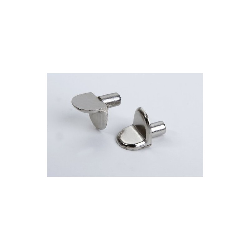40 Shelf Supports with Pins 5 mm Nickel-Plated Metal