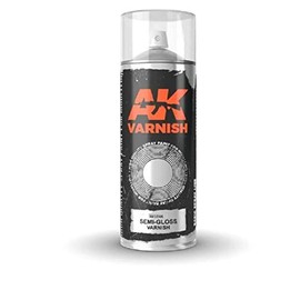 AK-Interactive Semi-Gloss Varnish Spray (USA) 400ML - Model Building Paints and Tools # 1046