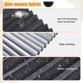 2 Pack Temporary Blackout Blinds, 150 * 60cm Stick on Blinds Curtains No Drill Blinds Curtains Blackout Blinds High Shading Blinds for Home Bedroom Kitchen Bathroom Windows, Easy Fit Blinds with Clips