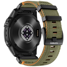 Bandletic Compatible with Garmin Fenix 8 47mm/7/6/5Watch Straps - 22mm Quick Fit Rugged Nylon Strap for Fenix 7 Pro/6 Pro/5 Plus/Instinct 3 E 45mm/Forerunner965/955/945 /Approach S70/S62/S60
