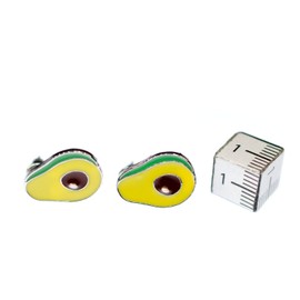 Miniblings Avocado Stud Earrings Holiday Party Kawaii Summer Food Metal – Handmade Fashion Jewellery I Earrings Stud Earrings, Metal