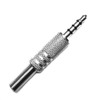 CESS 3.5mm 4-Pole TRRS Male Construction Plug Repair Headphone Jack