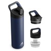 24 oz Insulated Water Bottle for Gym: 3 Lids, Leakproof,