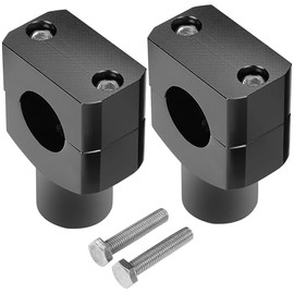 KEMIMOTO 1 Inch Motorcycle Handlebar Risers,Aluminum Alloy Motorcycle Risers,Rise height 1.5 Inches,Compatible with Sportster Softail Dyna V-star Shadow,Universal Motorcycle Accessories,Black