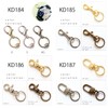 Nippon Chuko One-touch Key Chain Metal Fittings, 10 Pieces, Total