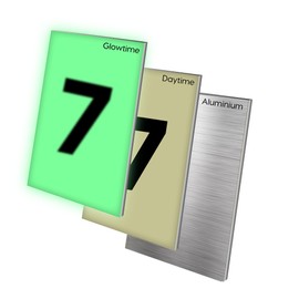 House Numbers for Outside Light Up Solar - Solar House Numbers for Outside on Mailbox or Sign - Glow In The Dark Lighted Number 7 - Illuminated for Easy Address Discovery