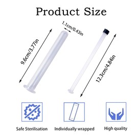 20PCS Disposable Individual Vaginial Applicator Portable Lube Injector Smooth Lube Applicator for Most Gels Lubricants Suppositories Pills and Tablets Feminine Care Applicators