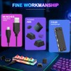 aikeec Mini teclado mecánico negro de 4 teclas para juegos,