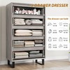 GarveeHome 5 Dresser for Bedroom, 50" Tall Dresser, Freestanding Vertical