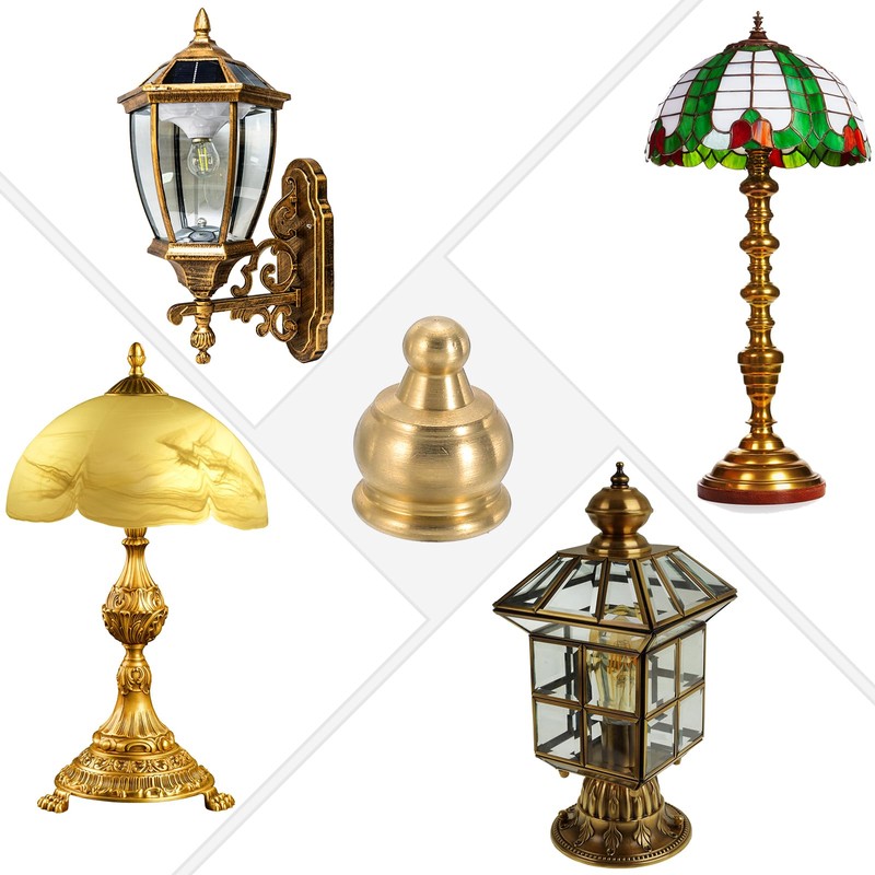 PATIKIL 14.5 x 19mm Lamp Finials Caps Knob, 4 Set