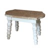 dwellington Wooden Bathroom Farmhouse Step Stool, Wood Foot Stool for