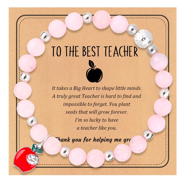 Teacher Appreciation Presents Natural Stone Teacher Bracelet for Women Teacher
