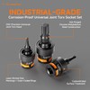 Crosstar 11PCs 3/8" & 1/2" Drive Impact Torx Swivel Socket