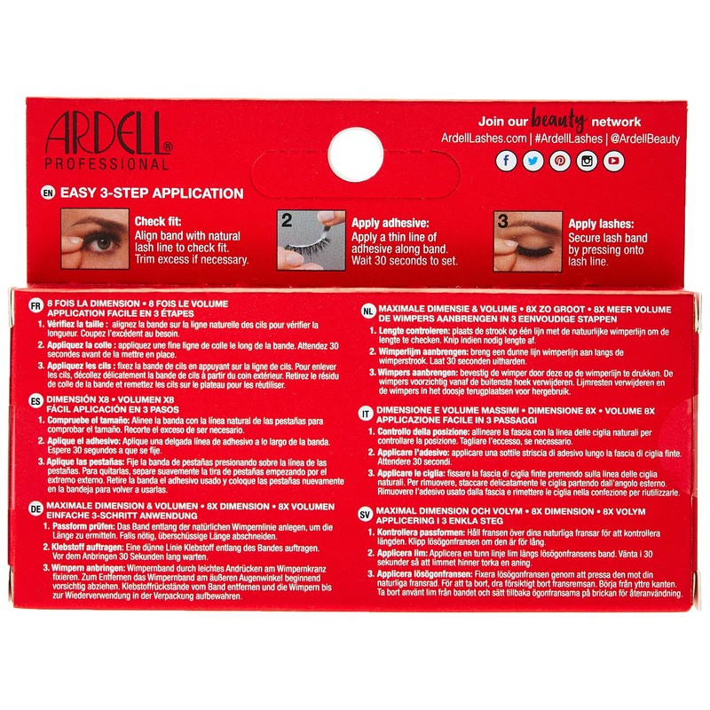Ardell 8D Lashes - False Eyelashes with Voluminous Cuff (Style