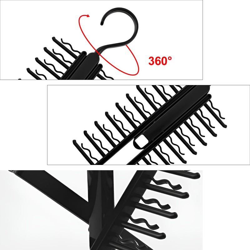 ZSMJAER Tie Holder, Adjustable Tie Holder, 20 Hooks, Does Not