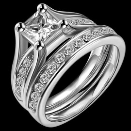 Princess Cut Ring Set (12)