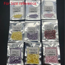 500PCS 3.0mm AAAAA Round Machine Cut Pink Loose CZ Stone Cubic Zirconia (3.0mm 500pcs)