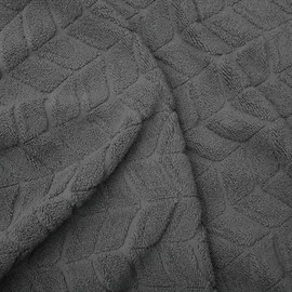 Alusa Home Ultra Soft & Stylish 700 GSM Luxury Washcloth Set (6 Piece - 13 x 13 in.) - 100% Zero-Twist, Long-Staple Cotton - Remarkably Absorbent Washcloths (Granite Grey)