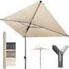 4smile SunnyShade Plus Balcony Parasol Cover, Beige, UV50+ Parasol Holder