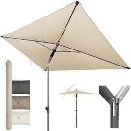 4smile SunnyShade Plus Balcony Parasol Cover, Beige, UV50+ Parasol Holder