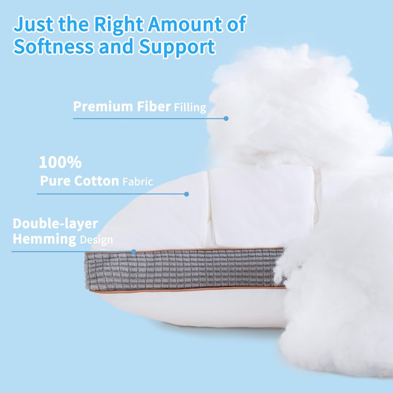 YOUR MOON Soft Pillow Queen Size Set of 2, Super