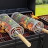 Rolling Grill Baskets for Outdoor Grill, Stainless Steel Rolling Grill