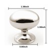 khtumeware 10 Pack 1-3/8 inch(35mm) Polished Nickel Cabinet Knobs Dresser