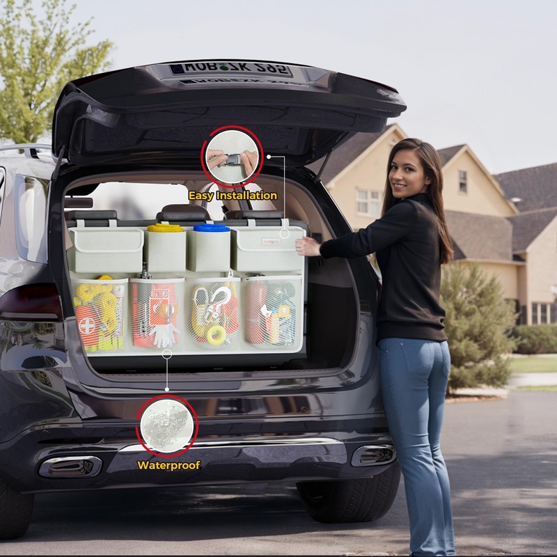 SURDOCA Car Boot Organiser, 3rd Gen Car Boot Storage, Universal