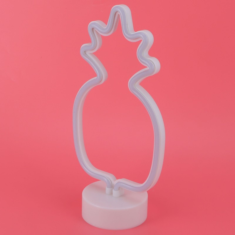 Tabletop Neon Sign Light Unique Shaped Night Lamp with Holder