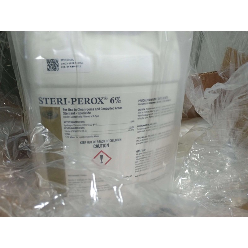 STERI-PROX STERI-PEROX Hydrogen Peroxide 6% Sterilant 4-1 Gallon Plastic Bottles